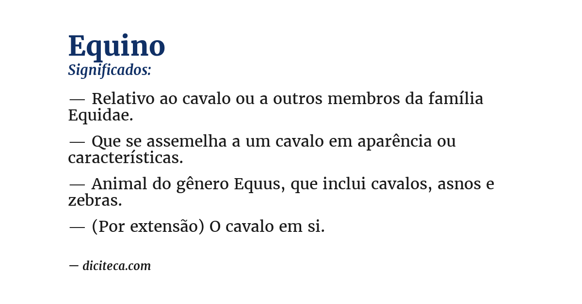 Significado de equino