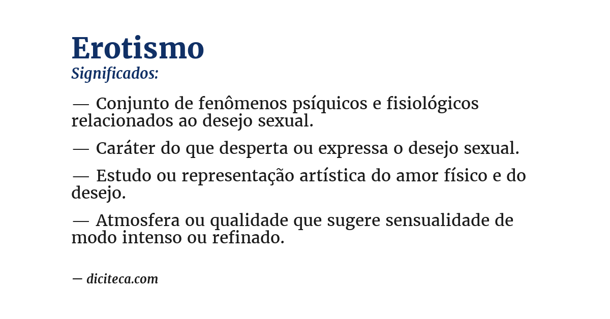 Significado de erotismo