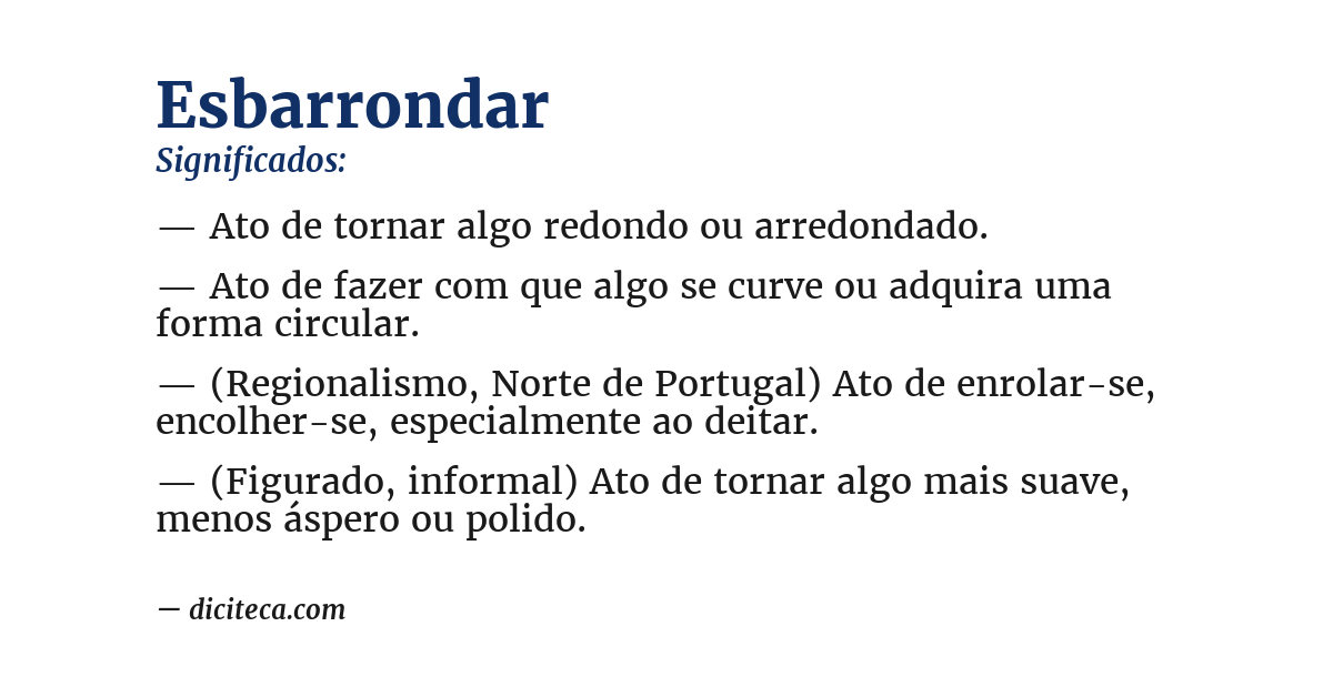 Significado de esbarrondar