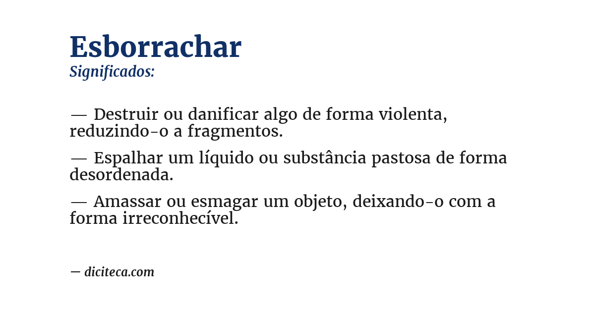 Significado de esborrachar