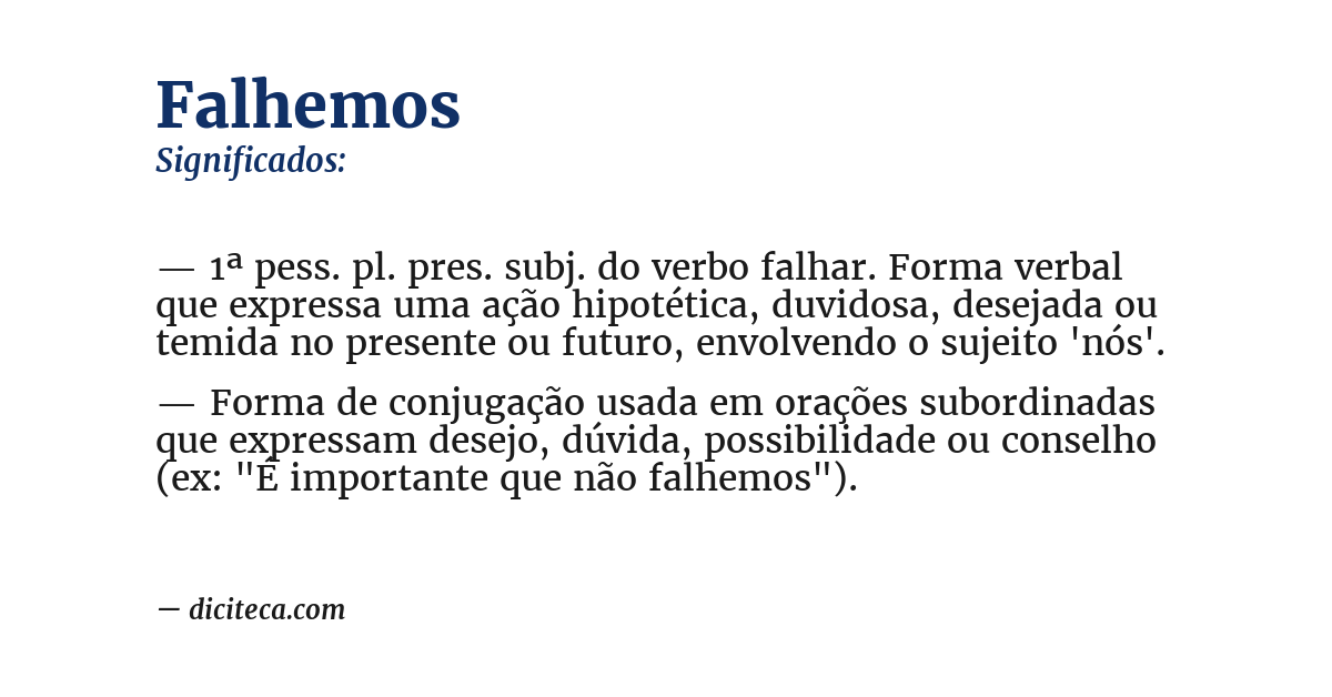 Significado de falhemos