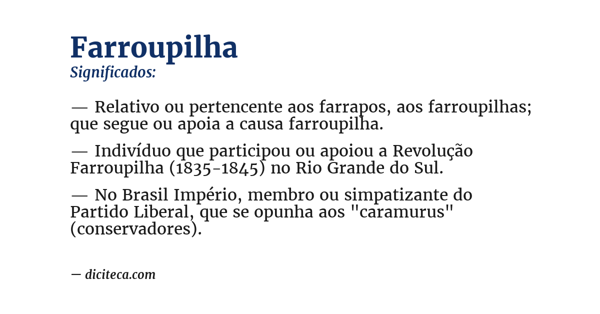 Significado de farroupilha