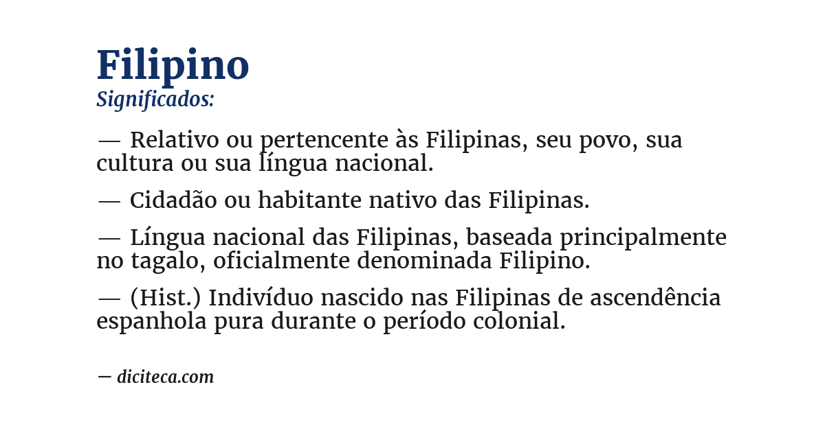 Significado de filipino