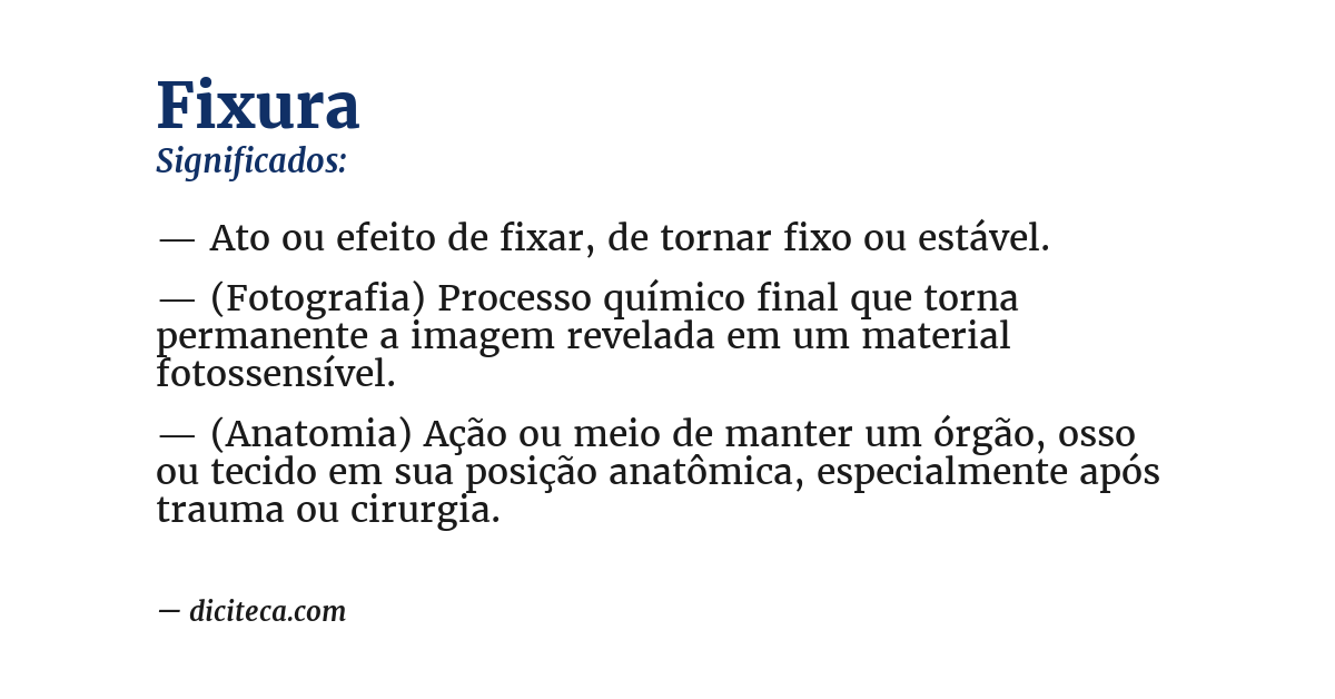 Significado de fixura