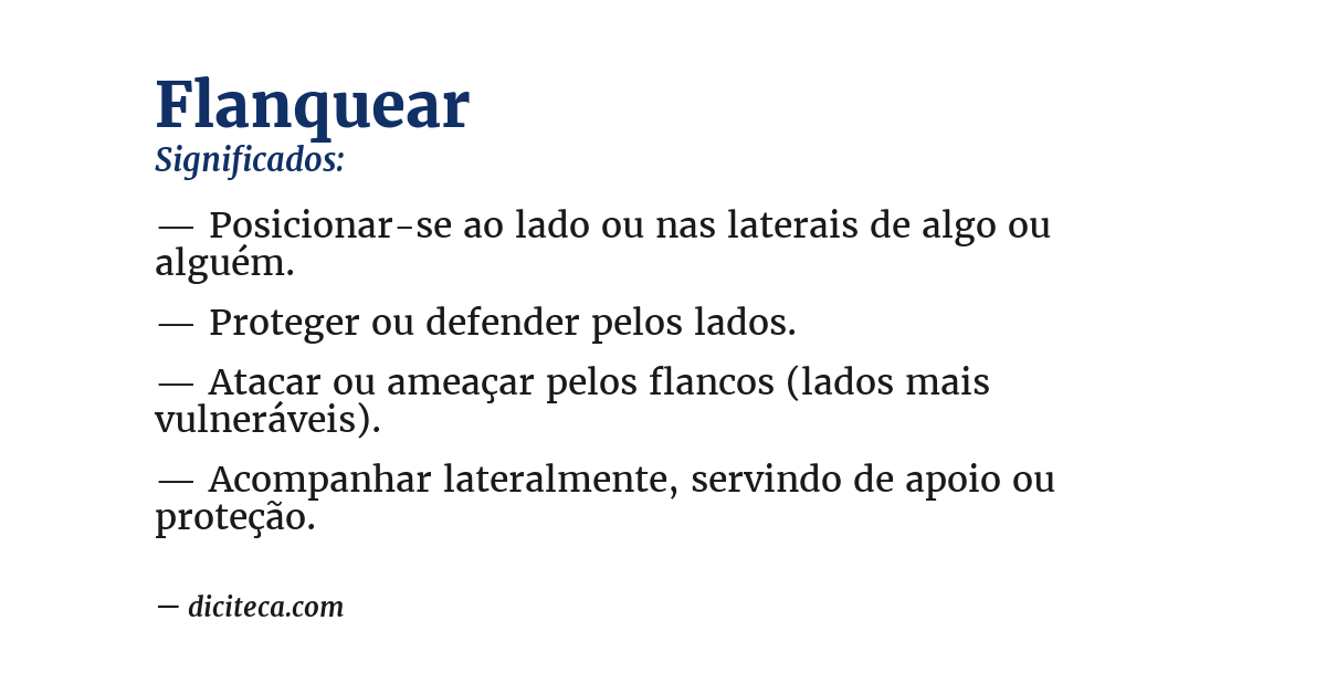 Significado de flanquear