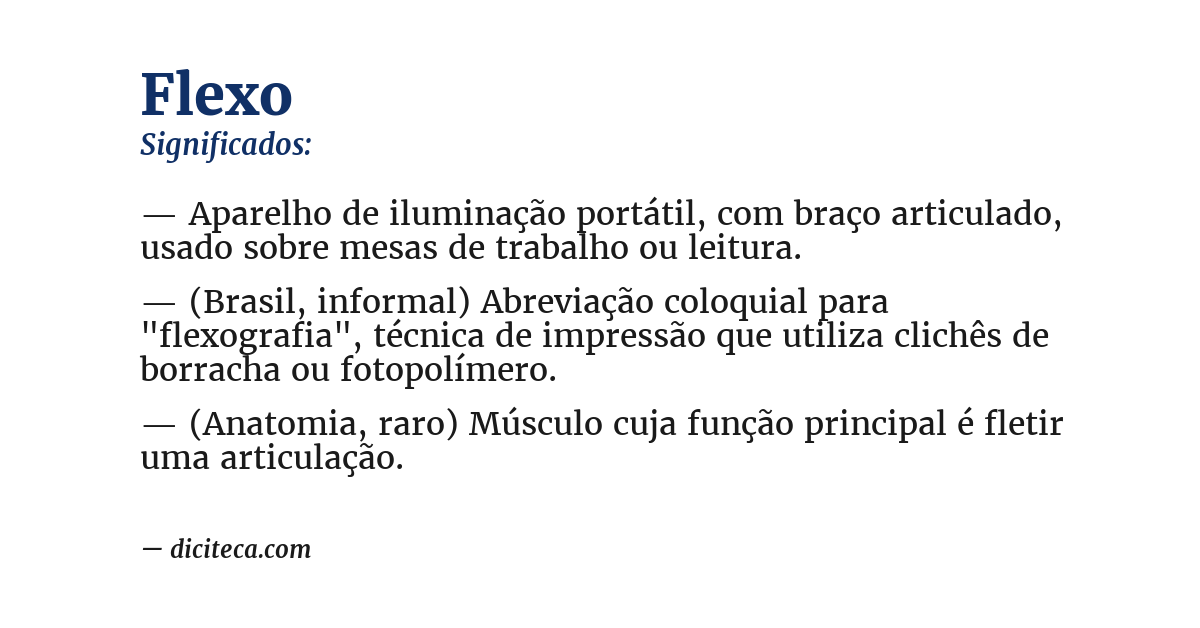 Significado de flexo