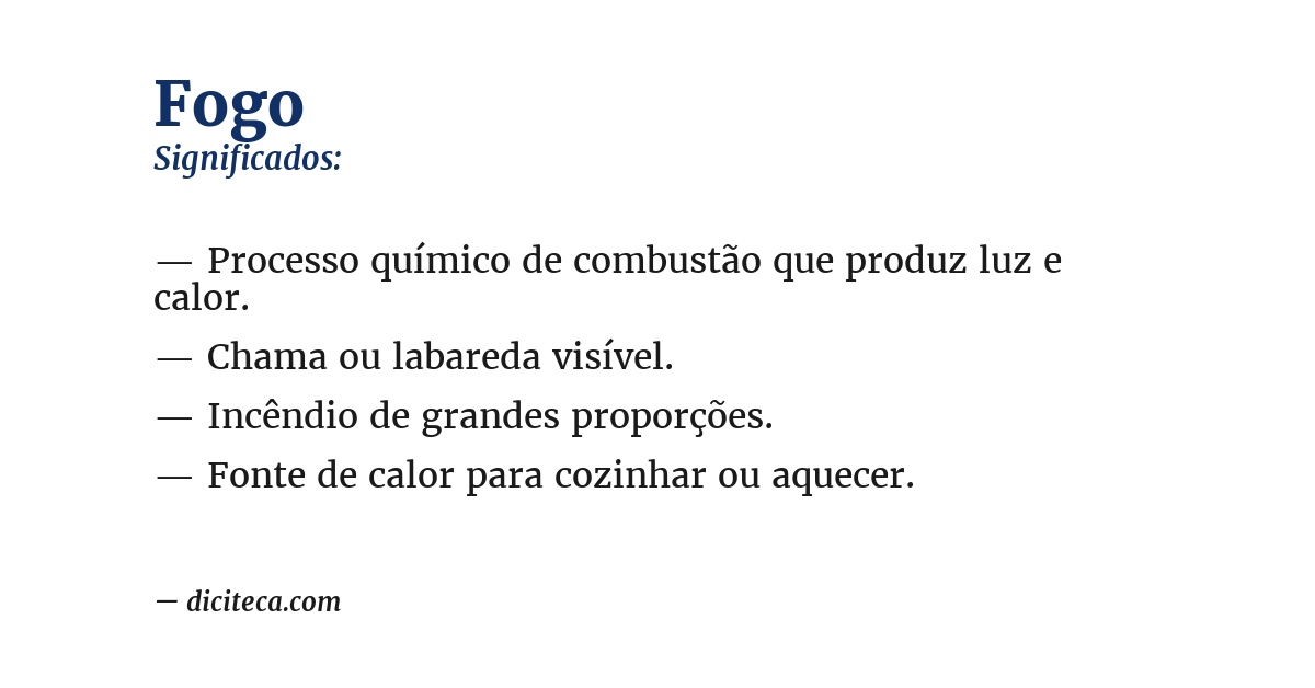 Significado de fogo
