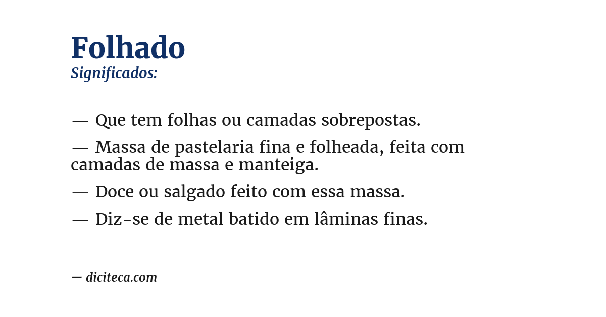Significado de folhado