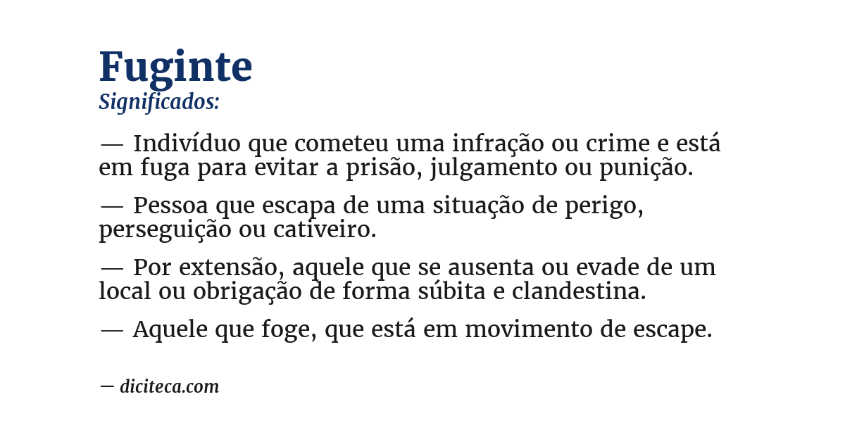 Significado de fuginte