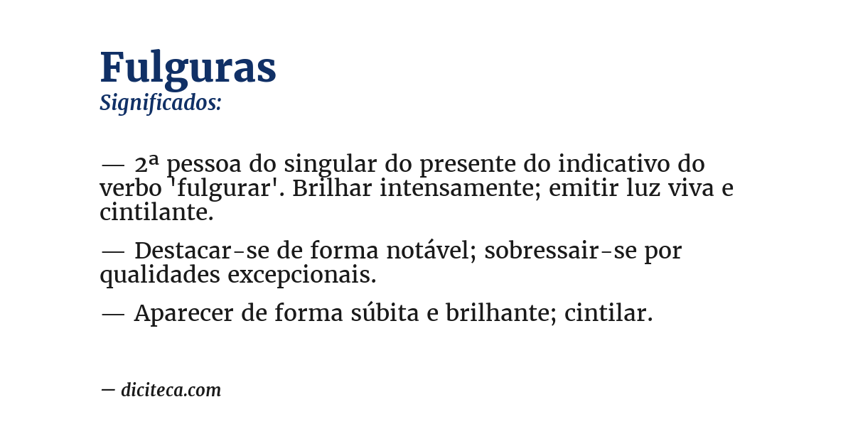 Significado de fulguras