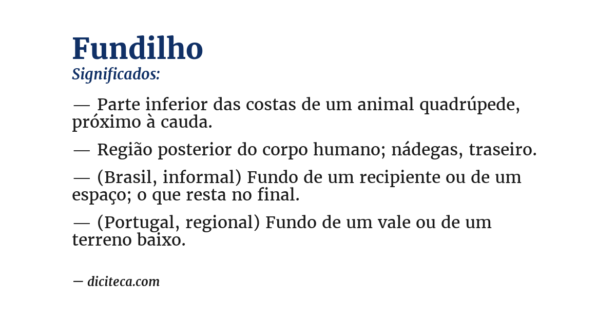 Significado de fundilho