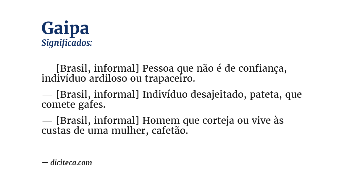 Significado de gaipa