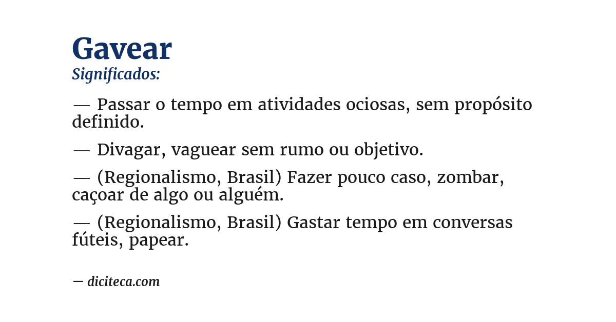 Significado de gavear