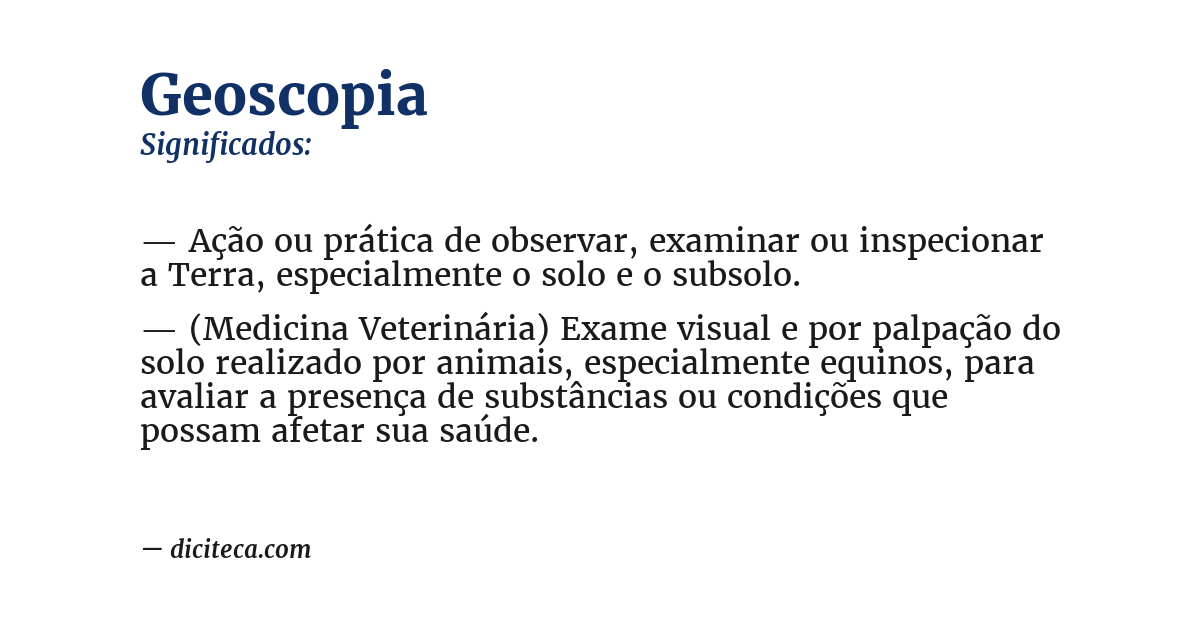 Significado de geoscopia