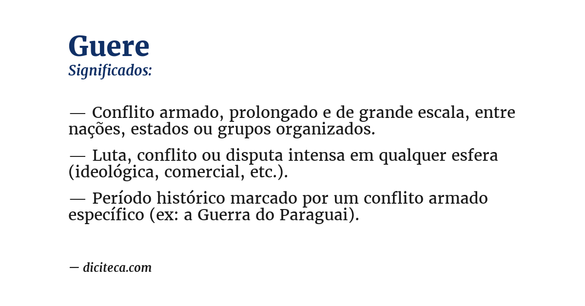 Significado de guere