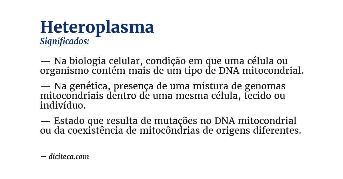 Significado de heteroplasma