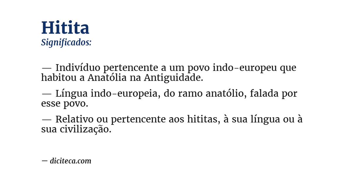 Significado de hitita