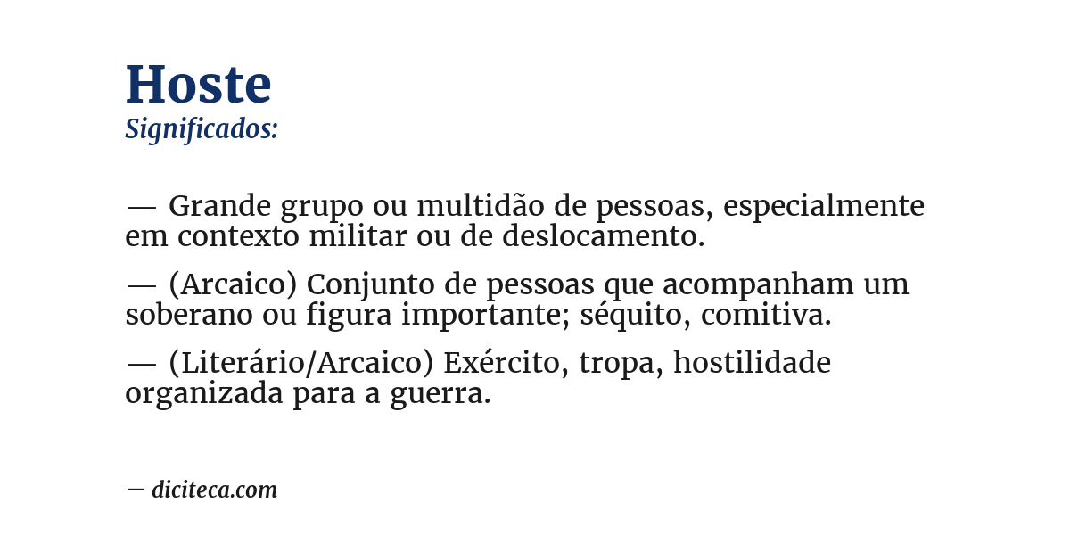 Significado de hoste