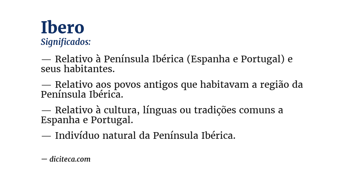 Significado de ibero