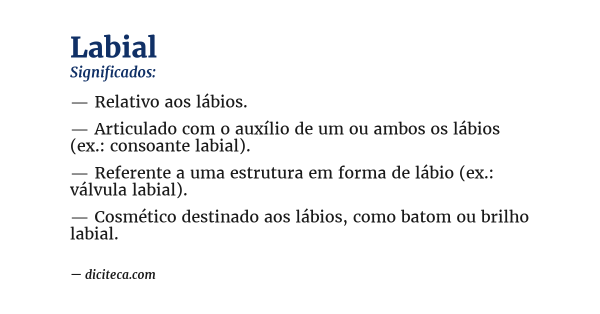 Significado de labial