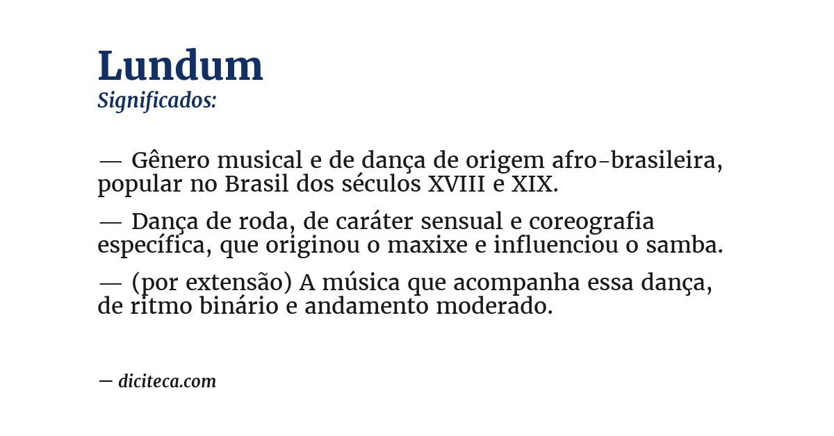 Significado de lundum