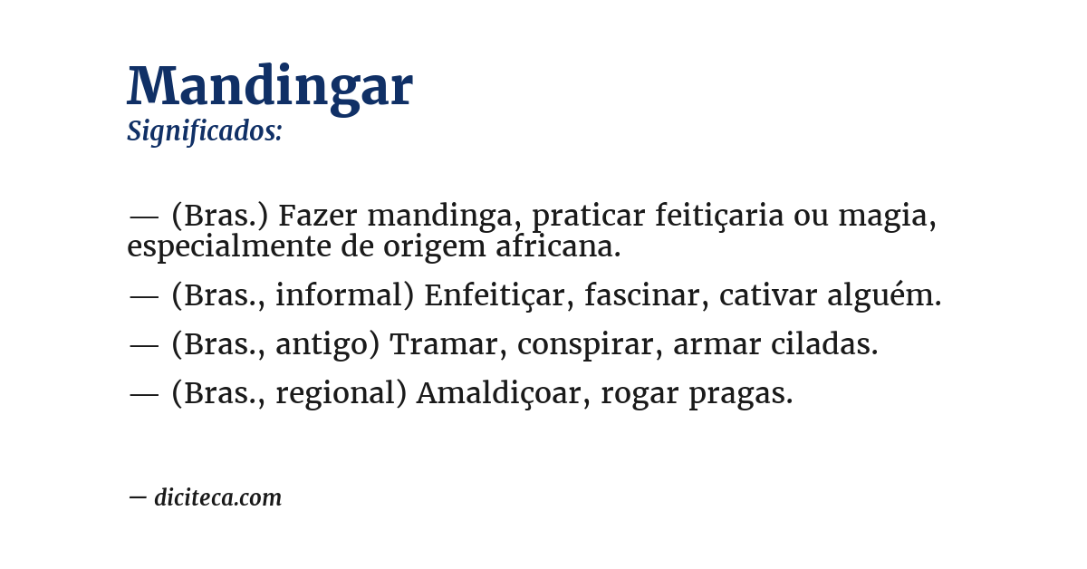 Significado de mandingar