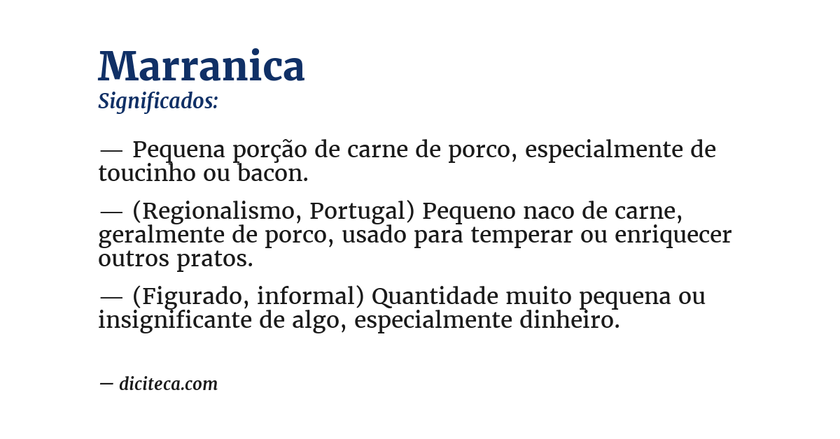 Significado de marranica