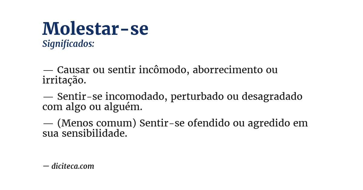 Significado de molestar-se