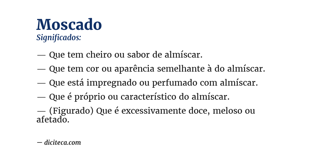 Significado de moscado