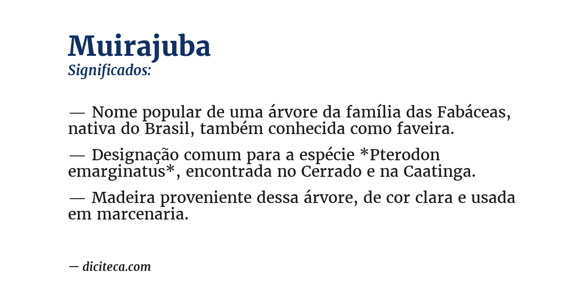 Significado de muirajuba