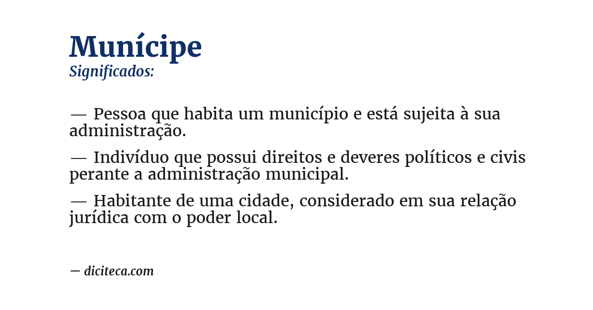 Significado de munícipe