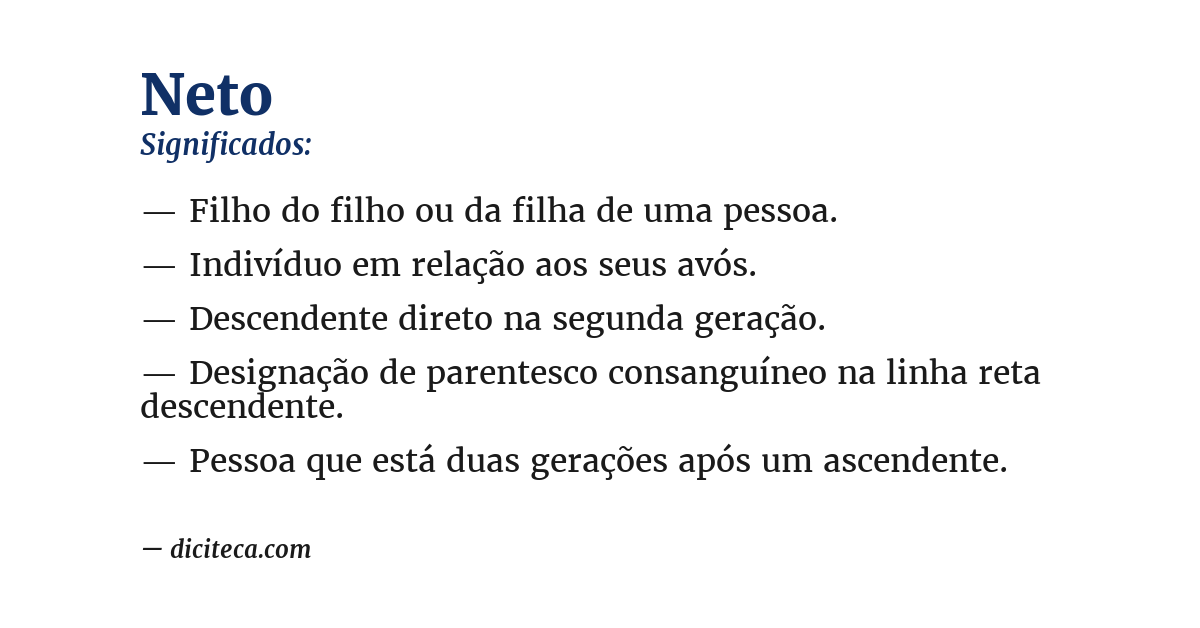 Significado de neto