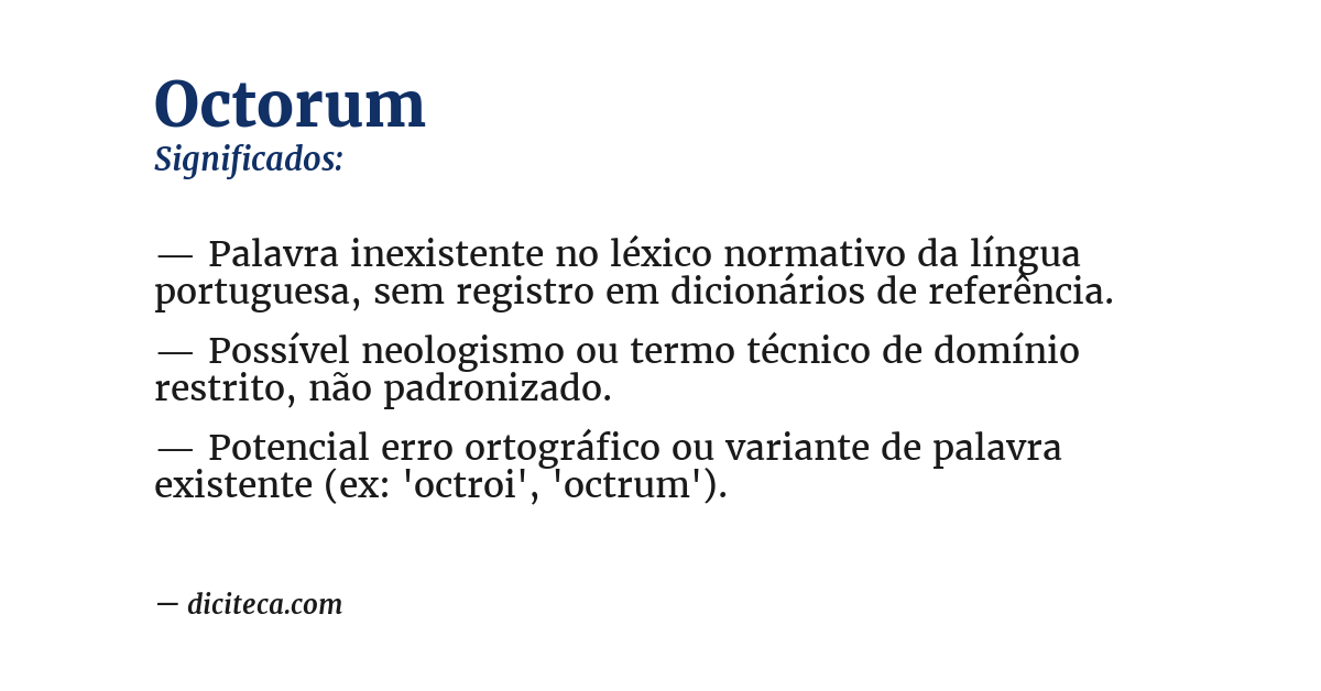 Significado de octorum
