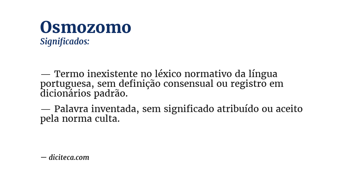 Significado de osmozomo