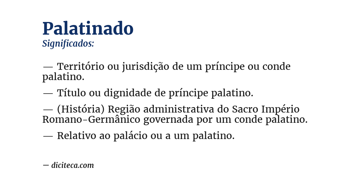 Significado de palatinado