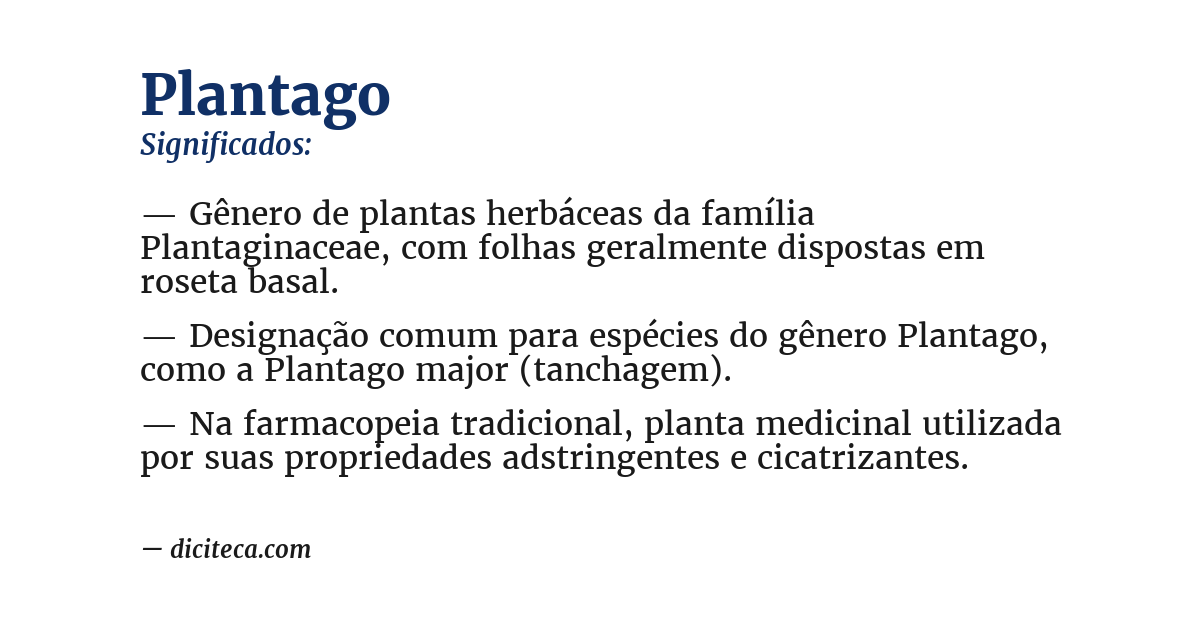 Significado de plantago