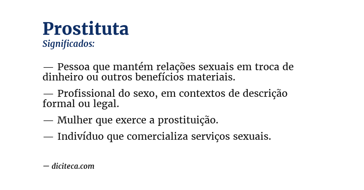 Significado de prostituta