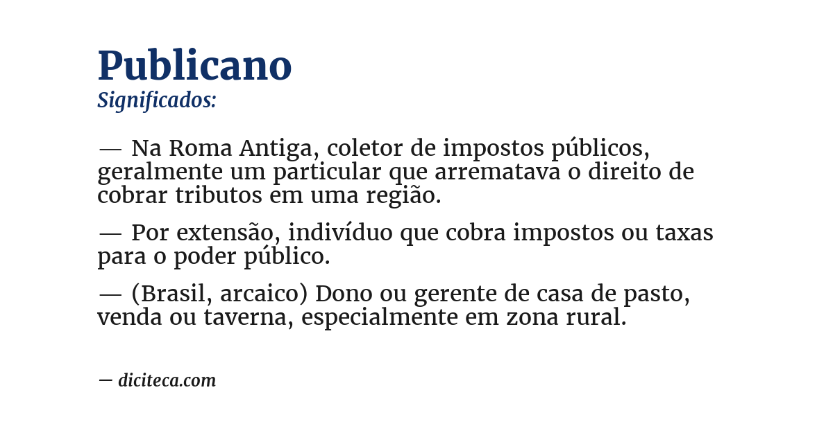Significado de publicano