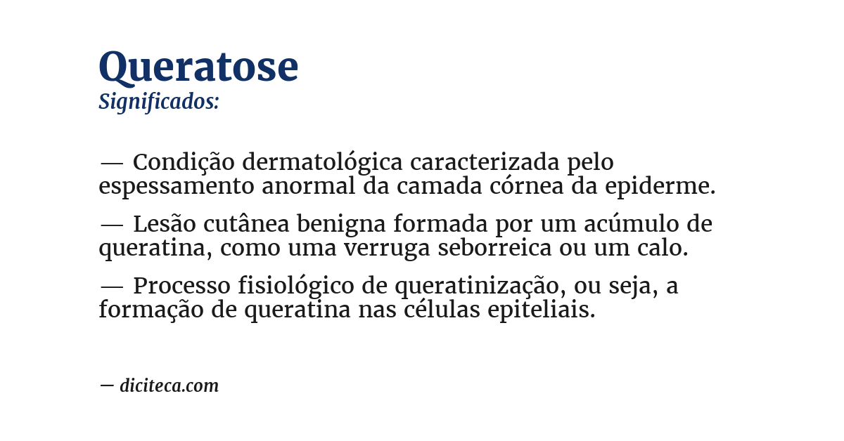 Significado de queratose