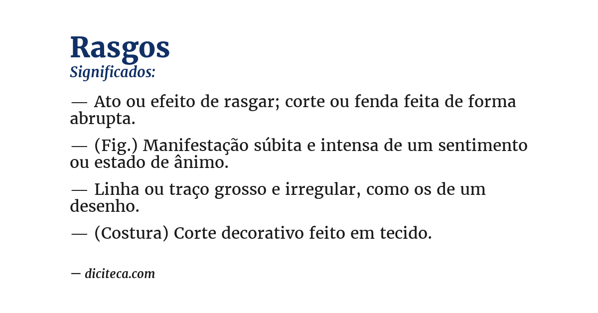 Significado de rasgos