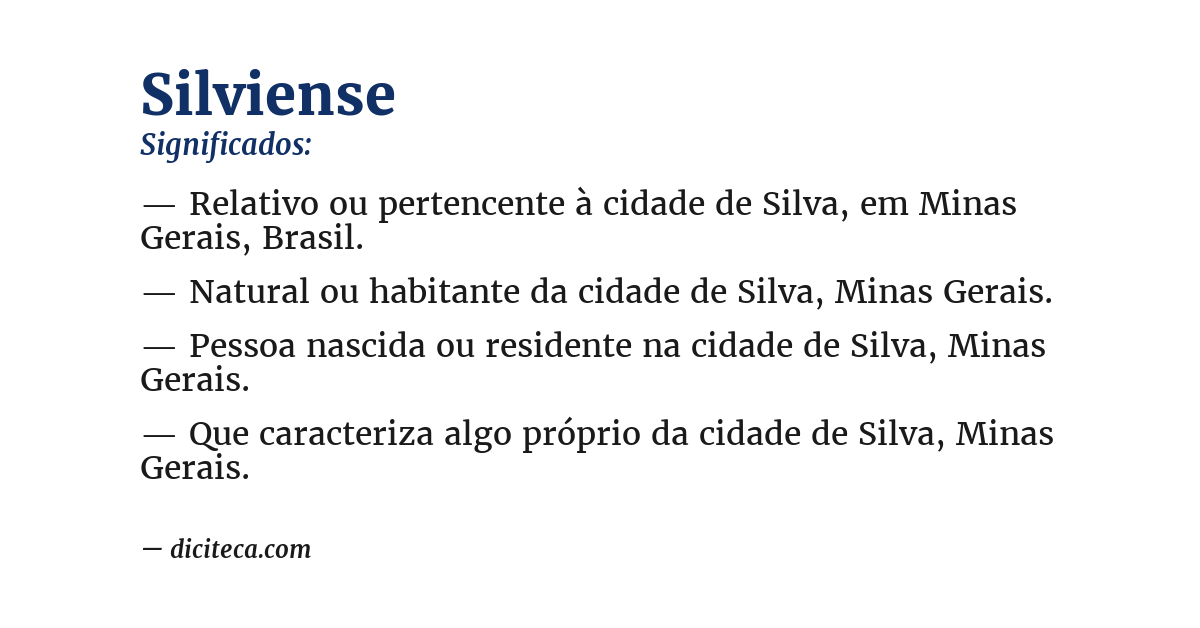 Significado de silviense