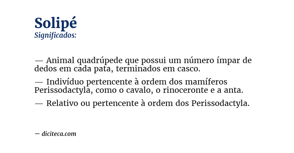 Significado de solipé