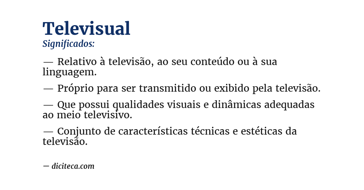 Significado de televisual