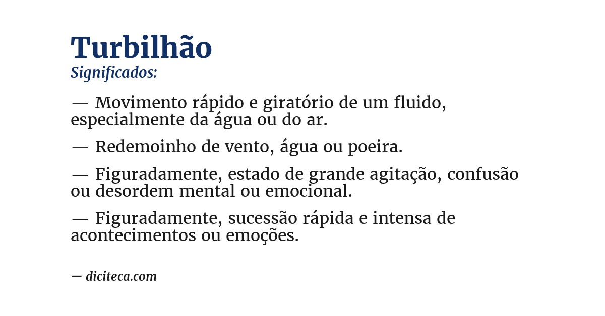 Significado de turbilhão