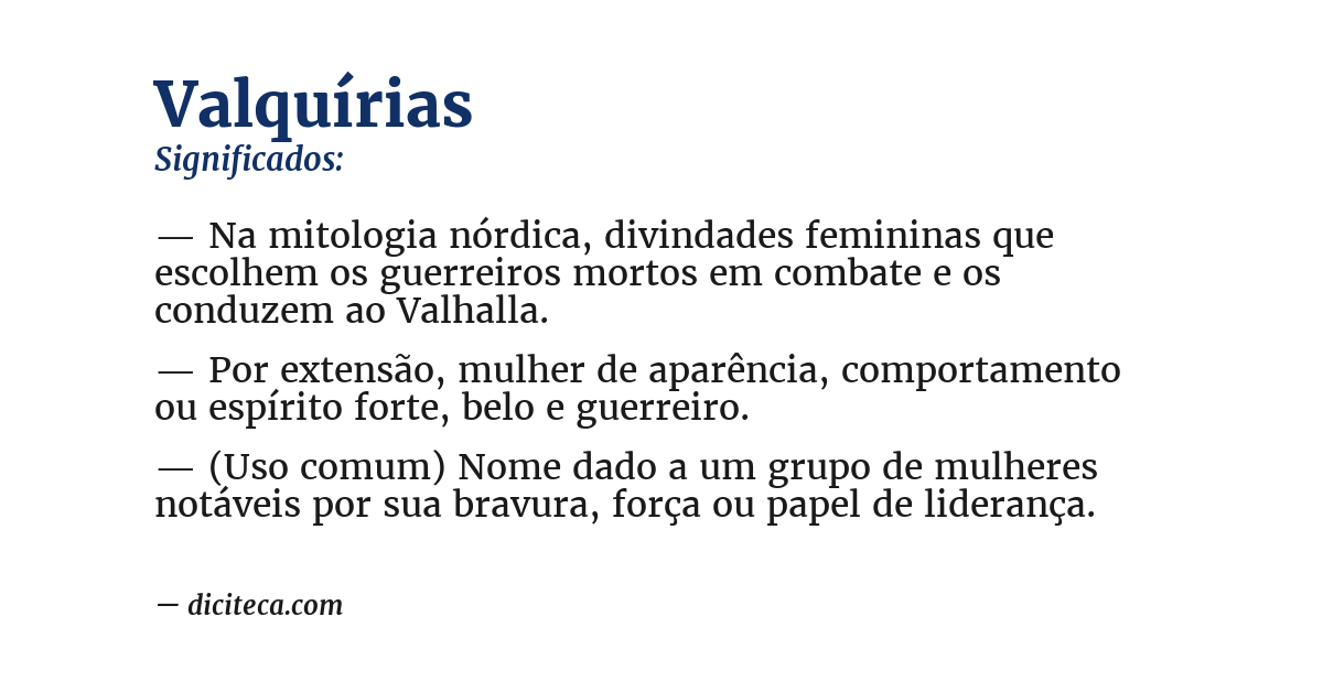 Significado de valquírias
