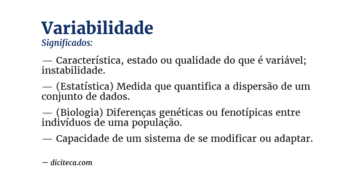 Significado de variabilidade