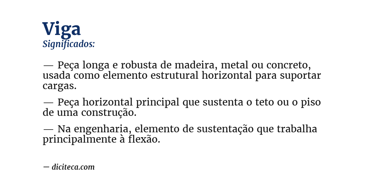 Significado de viga