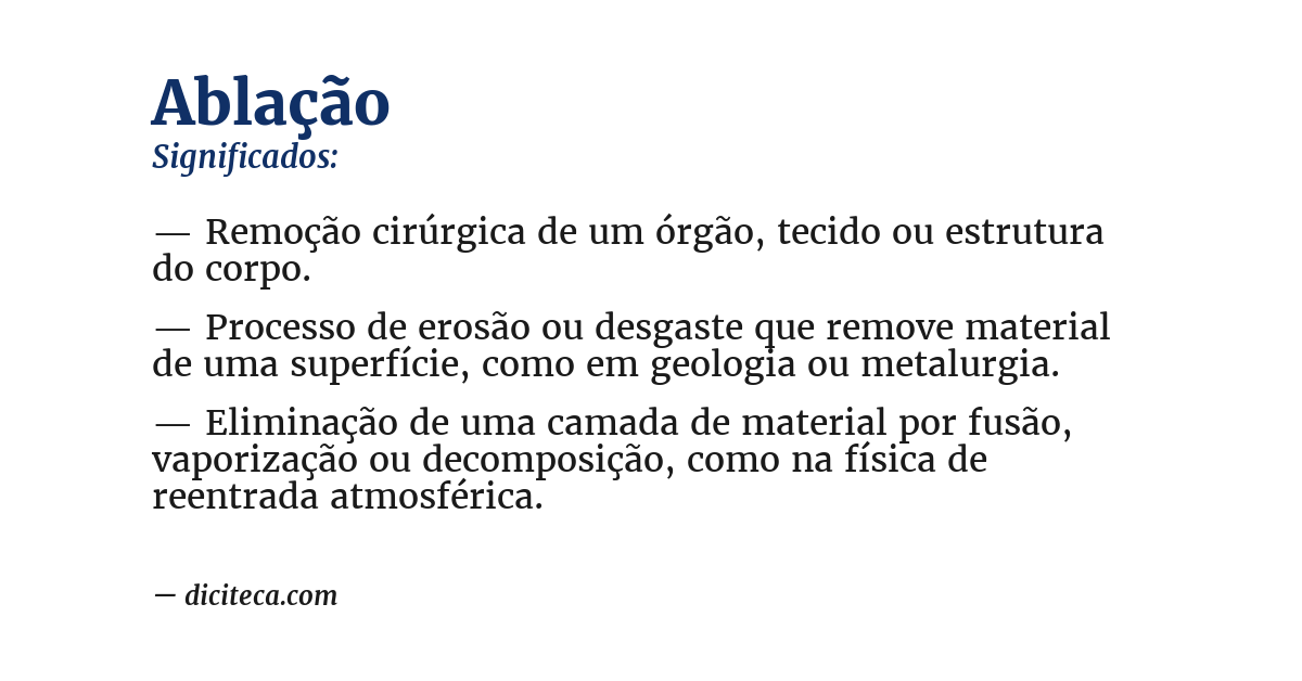 Significado de ablação