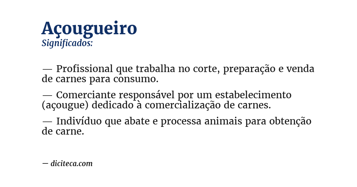 Significado de açougueiro