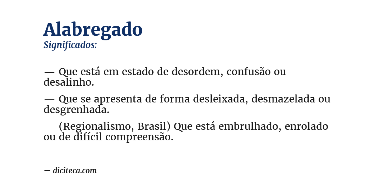 Significado de alabregado